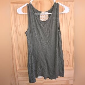 Olive Green Sleeveless Top Womens Size Medium